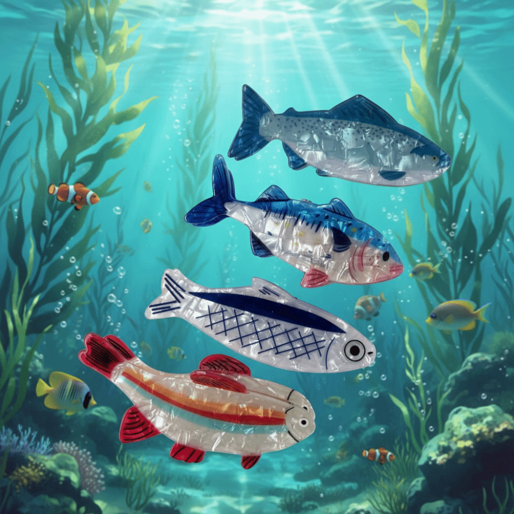 ヘアピン 海洋動物 ヘアクリップ ツナ PVC 海洋生物 魚 - The Korean Lifestyle のレビューと価格